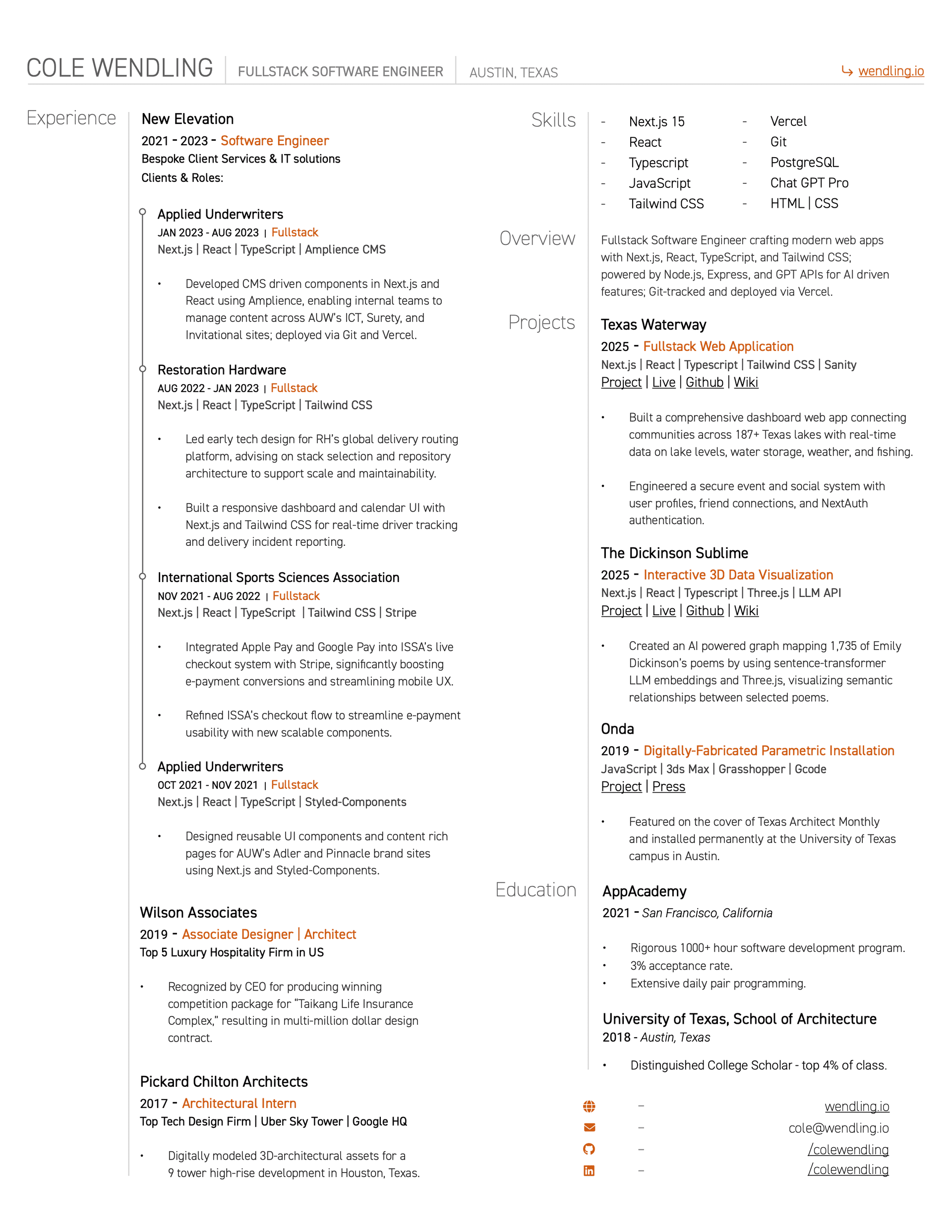 Cole Wendling Resume